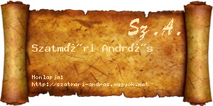 Szatmári András névjegykártya